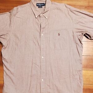 Ralph Lauren Men's Tan Button Down Shirt
